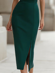 Bodycon midi šaty s odhalenými rameny