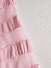 Elegantní, průhledné midi šaty s rozšířenou sukní