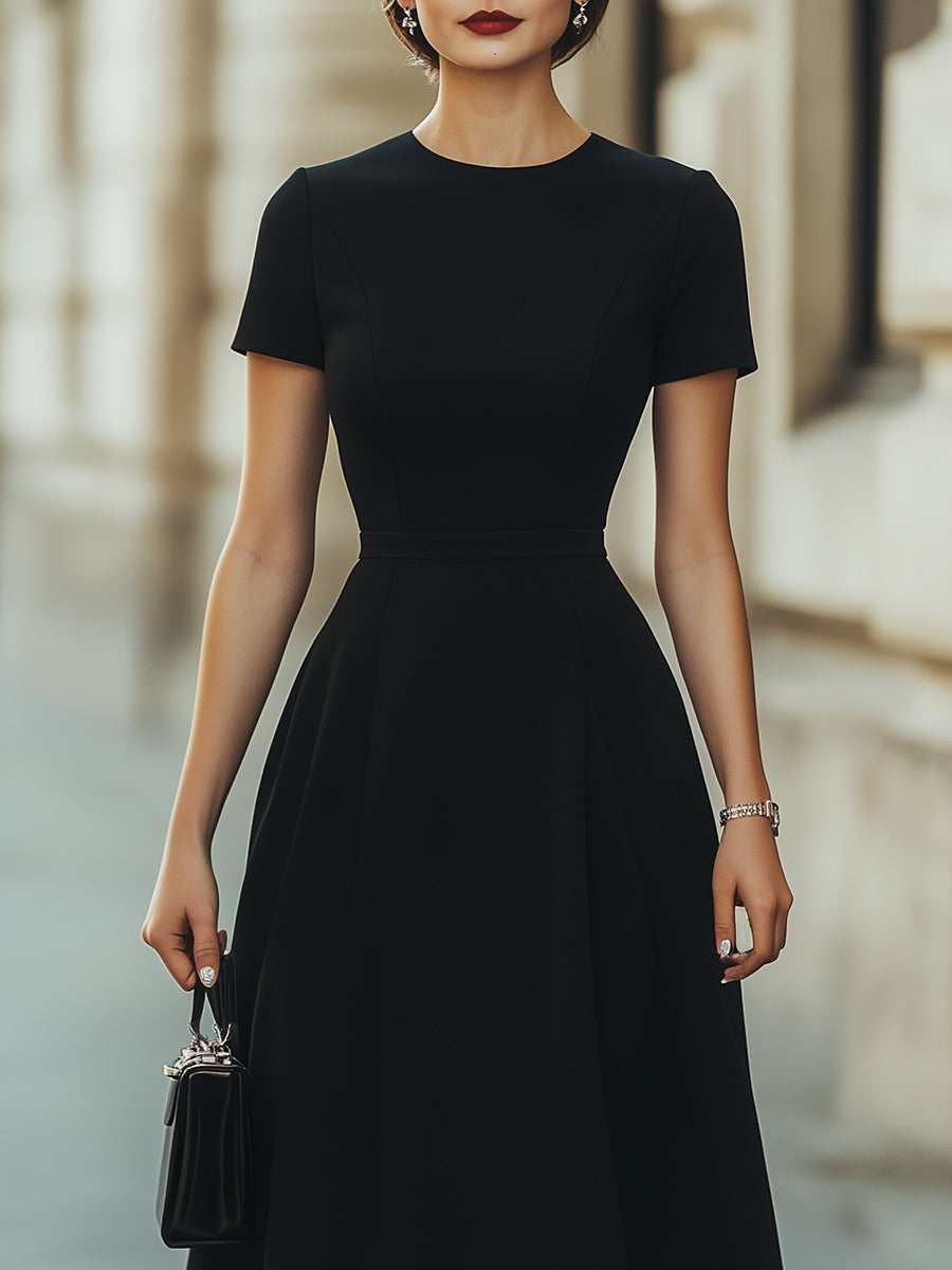 Klasická elegance – Midi šaty střihu A-linie
