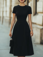 Klasická elegance – Midi šaty střihu A-linie